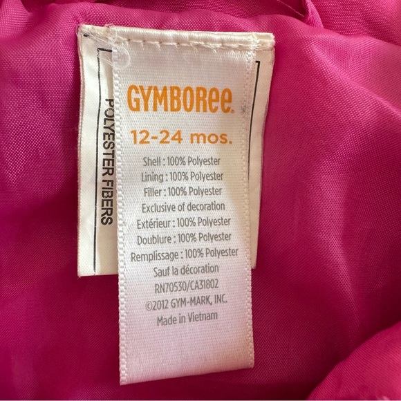 Gymboree Pink Jacket Lightweight Rain Baby girl 12-24M - Picture 7 of 10